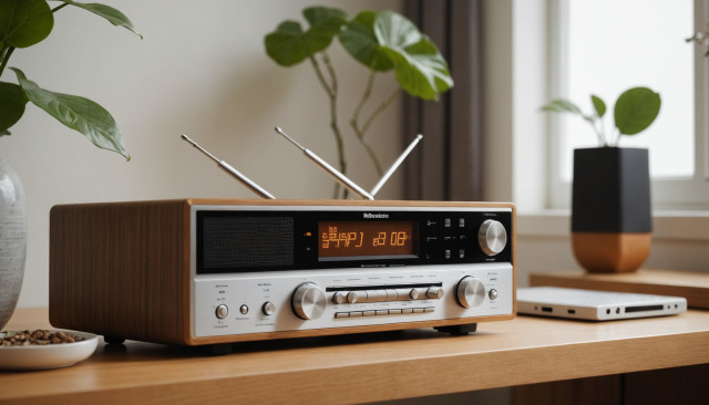 Rincón de meditación preparado para sintonizar radios online de música relajante